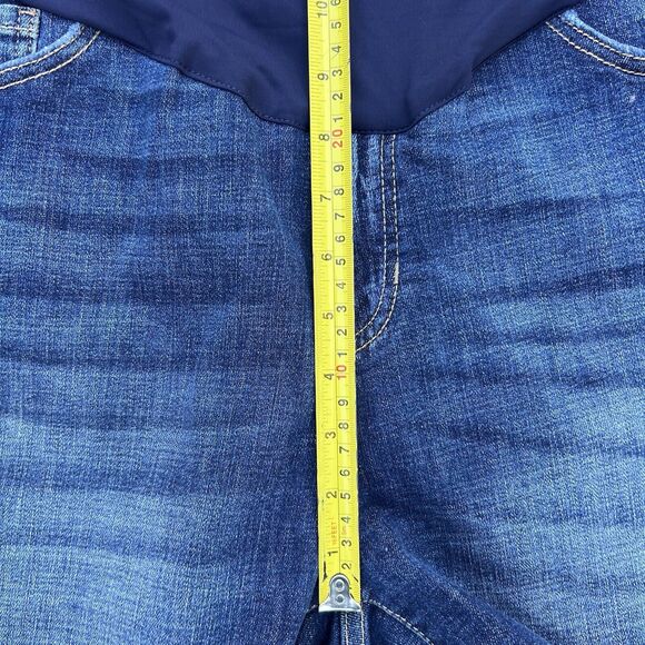 PinkBlush Kancan Women Size XL Maternity Jeans Denim Shorts Blue Distressed - Picture 14 of 16